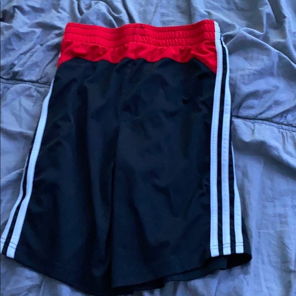 Black and Red boys Adidas shorts - Picture 2 of 2